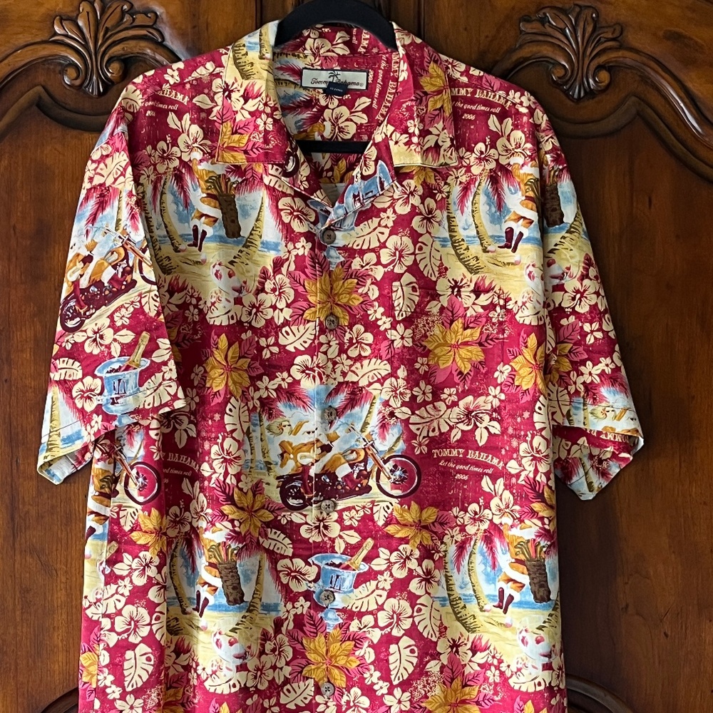 TOMMY BAHAMA 2006 "Let the Goods Times Roll" Silk Shirt
